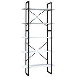 NNEVL 5-Tier Book Cabinet White 80x30x175 cm Engineered Wood