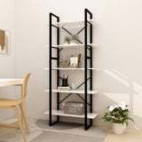 NNEVL 5-Tier Book Cabinet White 80x30x175 cm Engineered Wood