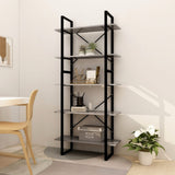 NNEVL 5-Tier Book Cabinet Concrete Grey 80x30x175 cm Engineered Wood
