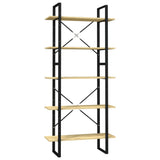 NNEVL 5-Tier Book Cabinet 80x30x175 cm Pinewood
