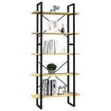 NNEVL 5-Tier Book Cabinet 80x30x175 cm Pinewood