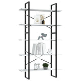 NNEVL 5-Tier Book Cabinet White 100x30x175 cm Chipboard