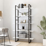 NNEVL 5-Tier Book Cabinet White 100x30x175 cm Chipboard