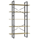 NNEVL 5-Tier Book Cabinet Sonoma Oak 100x30x175 cm Chipboard