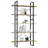 NNEVL 5-Tier Book Cabinet Sonoma Oak 100x30x175 cm Chipboard