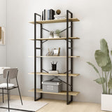 NNEVL 5-Tier Book Cabinet Sonoma Oak 100x30x175 cm Chipboard