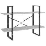 NNEVL 5-Tier Book Cabinet Concrete Grey 100x30x175 cm Chipboard