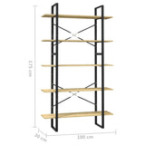 NNEVL 5-Tier Book Cabinet 100x30x175 cm Pinewood