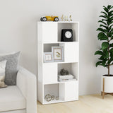 NNEVL Book Cabinet Room Divider White 60x24x124.5 cm Chipboard