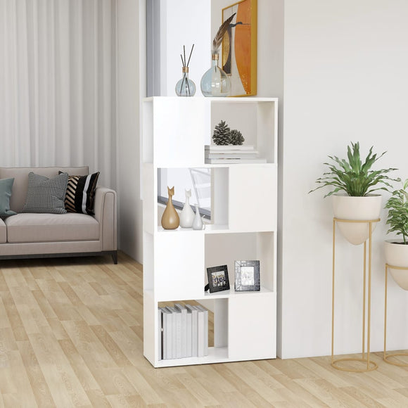 NNEVL Book Cabinet Room Divider White 60x24x124.5 cm Chipboard