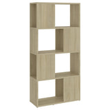 NNEVL Book Cabinet Room Divider Sonoma Oak 60x24x124.5 cm Chipboard