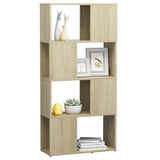 NNEVL Book Cabinet Room Divider Sonoma Oak 60x24x124.5 cm Chipboard