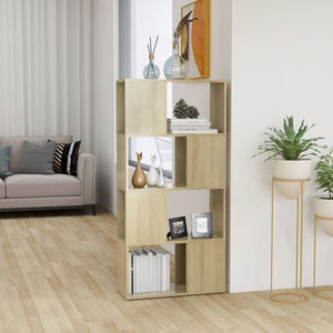 NNEVL Book Cabinet Room Divider Sonoma Oak 60x24x124.5 cm Chipboard