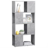 NNEVL Book Cabinet Room Divider Concrete Grey 60x24x124.5 cm