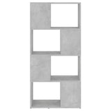 NNEVL Book Cabinet Room Divider Concrete Grey 60x24x124.5 cm
