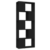 NNEVL Book Cabinet Room Divider Black 60x24x155 cm Chipboard