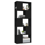 NNEVL Book Cabinet Room Divider Black 60x24x155 cm Chipboard