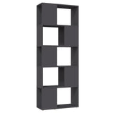 NNEVL Book Cabinet Room Divider Grey 60x24x155 cm Chipboard