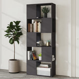 NNEVL Book Cabinet Room Divider Grey 60x24x155 cm Chipboard