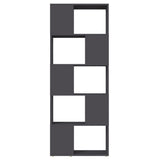 NNEVL Book Cabinet Room Divider Grey 60x24x155 cm Chipboard