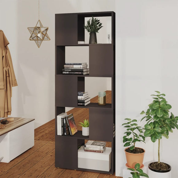 NNEVL Book Cabinet Room Divider Grey 60x24x155 cm Chipboard