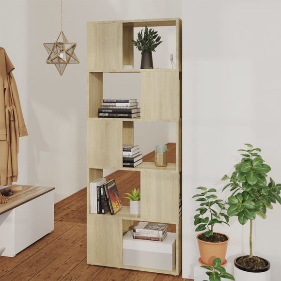 NNEVL Book Cabinet Room Divider Sonoma Oak 60x24x155 cm