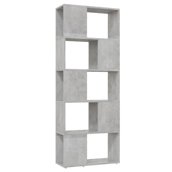NNEVL Book Cabinet Room Divider Concrete Grey 60x24x155 cm