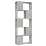 NNEVL Book Cabinet Room Divider Concrete Grey 60x24x155 cm