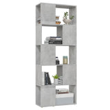 NNEVL Book Cabinet Room Divider Concrete Grey 60x24x155 cm