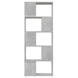 NNEVL Book Cabinet Room Divider Concrete Grey 60x24x155 cm