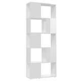 NNEVL Book Cabinet Room Divider High Gloss White 60x24x155 cm