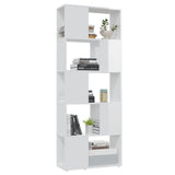 NNEVL Book Cabinet Room Divider High Gloss White 60x24x155 cm