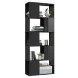 NNEVL Book Cabinet Room Divider High Gloss Black 60x24x155 cm