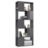 NNEVL Book Cabinet Room Divider High Gloss Grey 60x24x155 cm