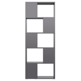 NNEVL Book Cabinet Room Divider High Gloss Grey 60x24x155 cm