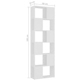 NNEVL Book Cabinet Room Divider White 60x24x186 cm