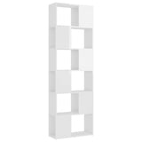 NNEVL Book Cabinet Room Divider High Gloss White 60x24x186 cm