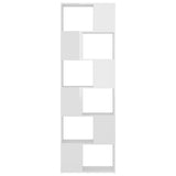 NNEVL Book Cabinet Room Divider High Gloss White 60x24x186 cm