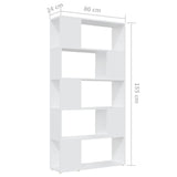 NNEVL Book Cabinet Room Divider White 80x24x155 cm Chipboard