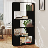 NNEVL Book Cabinet Room Divider Black 80x24x155 cm Chipboard
