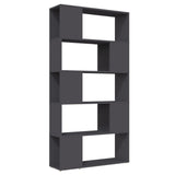 NNEVL Book Cabinet Room Divider Grey 80x24x155 cm Chipboard