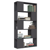 NNEVL Book Cabinet Room Divider Grey 80x24x155 cm Chipboard