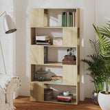 NNEVL Book Cabinet Room Divider Sonoma Oak 80x24x155 cm Chipboard