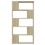 NNEVL Book Cabinet Room Divider Sonoma Oak 80x24x155 cm Chipboard