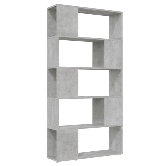 NNEVL Book Cabinet Room Divider Concrete Grey 80x24x155 cm Chipboard
