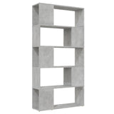 NNEVL Book Cabinet Room Divider Concrete Grey 80x24x155 cm Chipboard