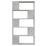 NNEVL Book Cabinet Room Divider Concrete Grey 80x24x155 cm Chipboard