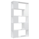 NNEVL Book Cabinet Room Divider High Gloss White 80x24x155 cm Chipboard