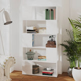 NNEVL Book Cabinet Room Divider High Gloss White 80x24x155 cm Chipboard