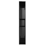 NNEVL Book Cabinet Room Divider High Gloss Black 80x24x155 cm Chipboard
